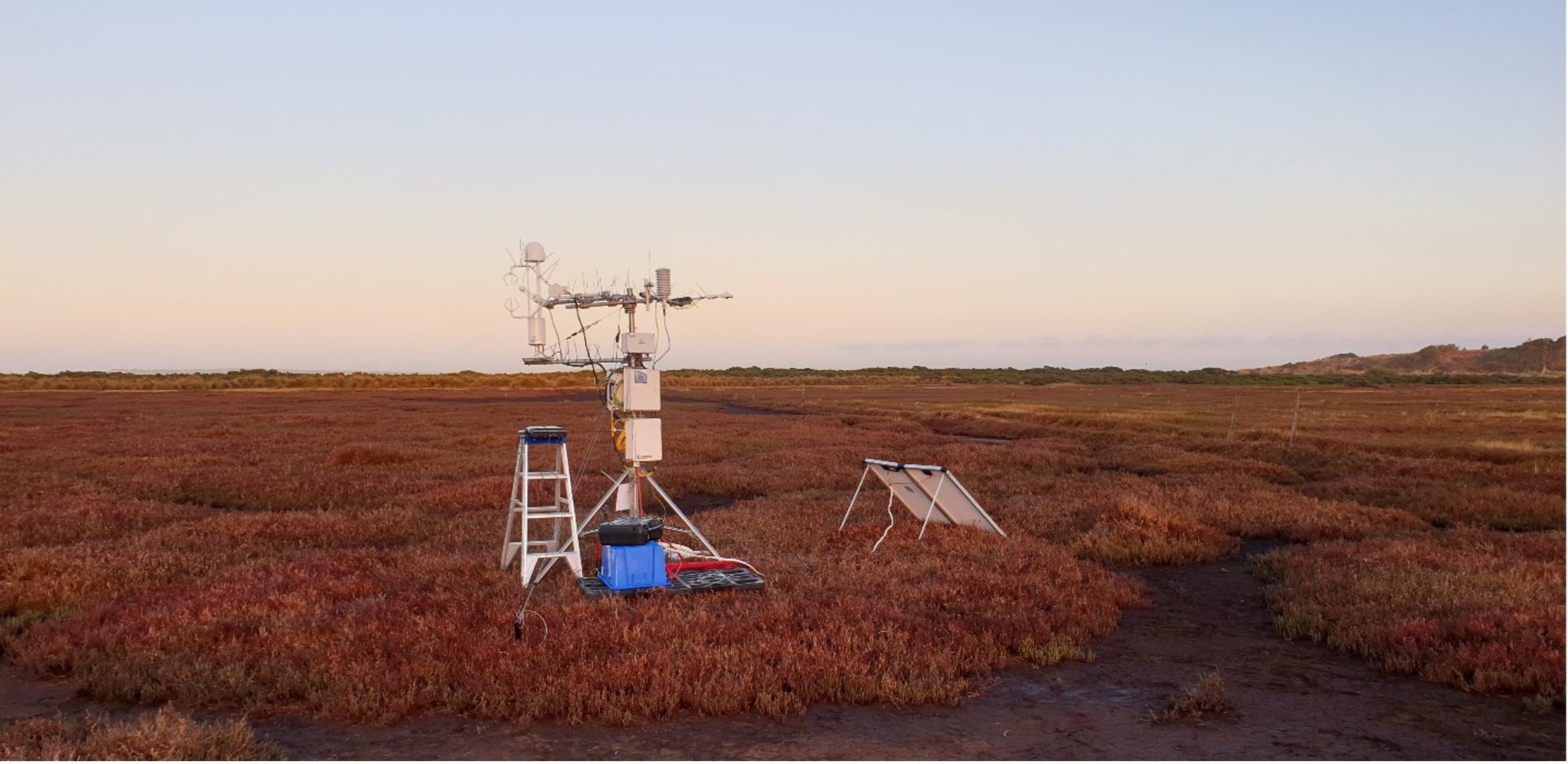 Solar powered research equipment on French Island | Featured Image for Site of the Month: French Island page by TERN.