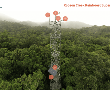 Photo of TERN's Robson Creek Rainforest Supersite | Featured Image for Tour TERN's Rainforest Monitoring Supersite Page by TERN.