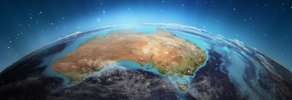 Satellite photo of Australia from space | Featured Image for TERN Biennial Science Symposia page by TERN.
